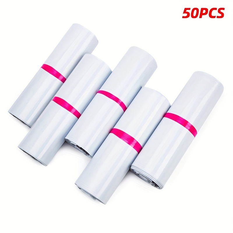 

50pcs/roll White Courier Bags Express Envelope Storage Bags Mailing Bags Self Adhesive Sealed Plastic Packaging