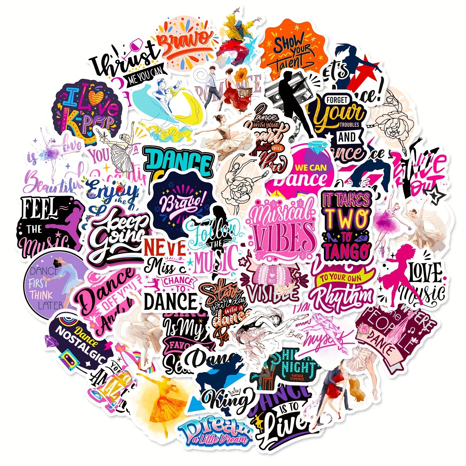 Dance Stickers Vinyl Waterproof Stickers Decorative Stickers - Temu