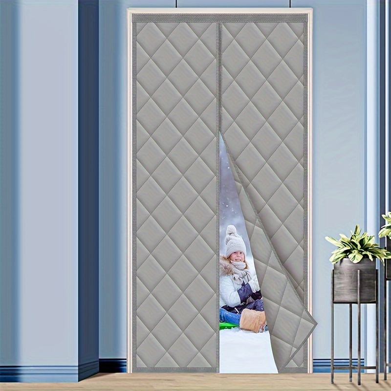 Cortina de aislamiento acústico, pantalla de cubierta de puerta de  invierno, manta resistente al viento, cortinas de invierno con aislamiento  térmico