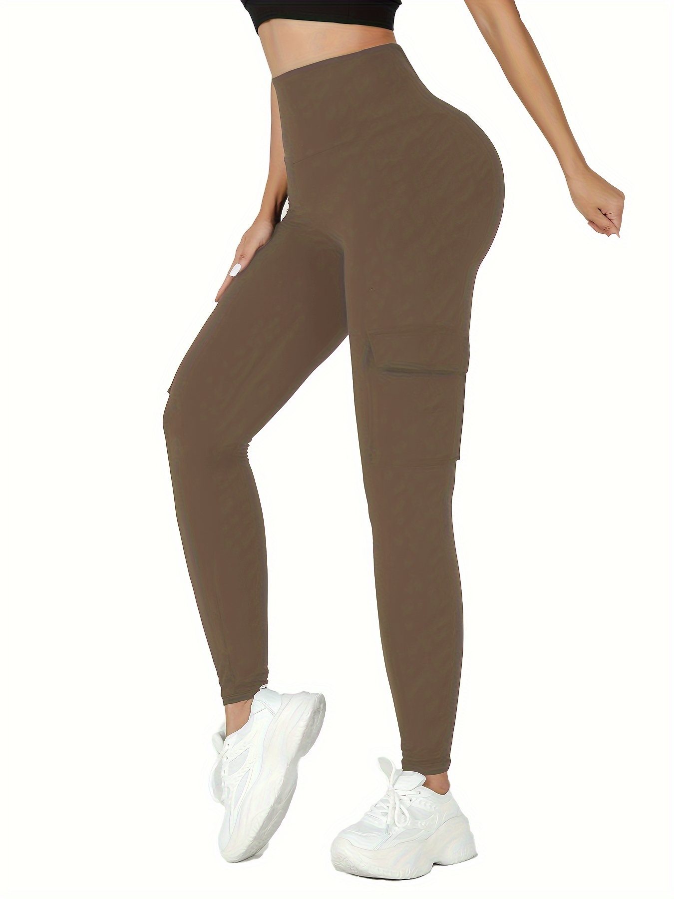  Leggings for Women with Pockets Women's No See-Through
