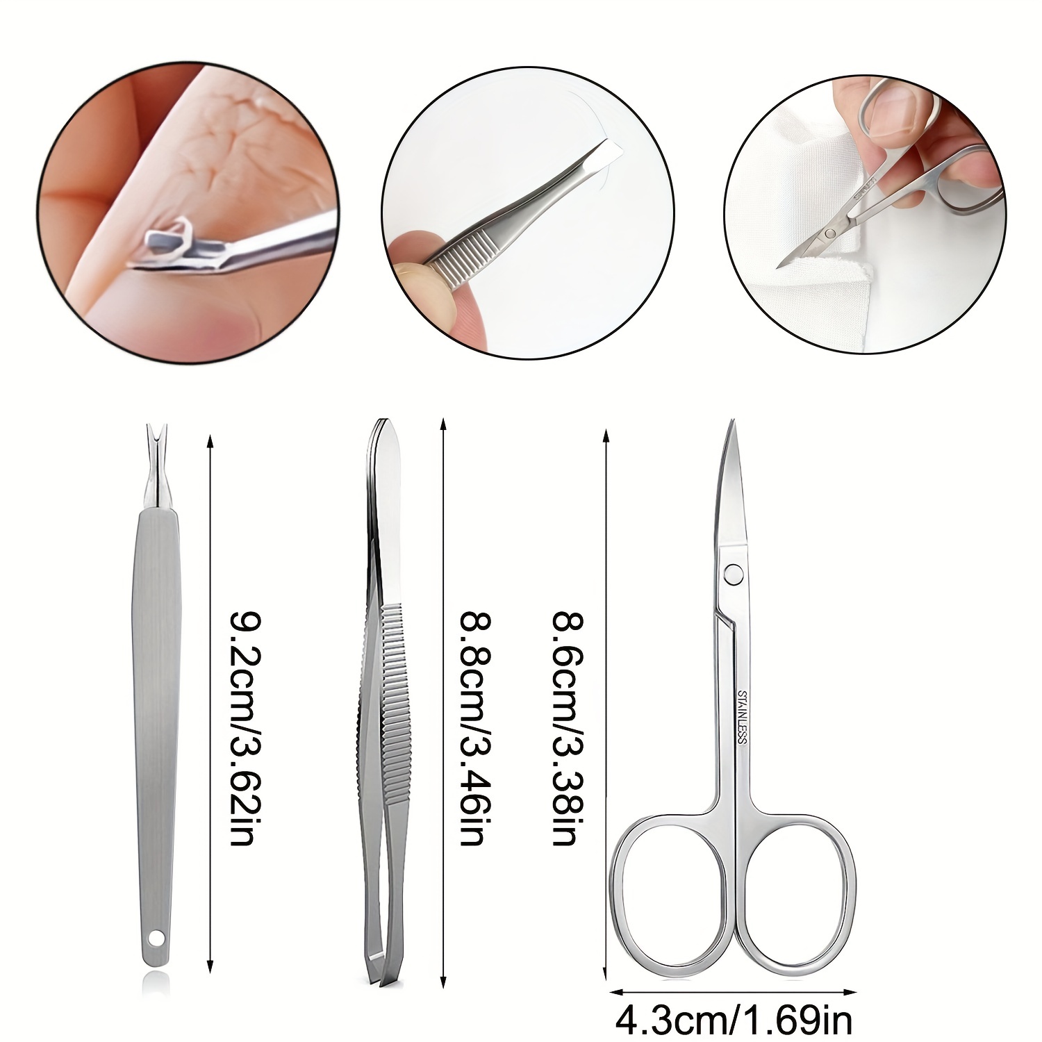 Ingrown Toenail Tool Kit Stainless Steel Clippers for Thick and Ingrown Nails