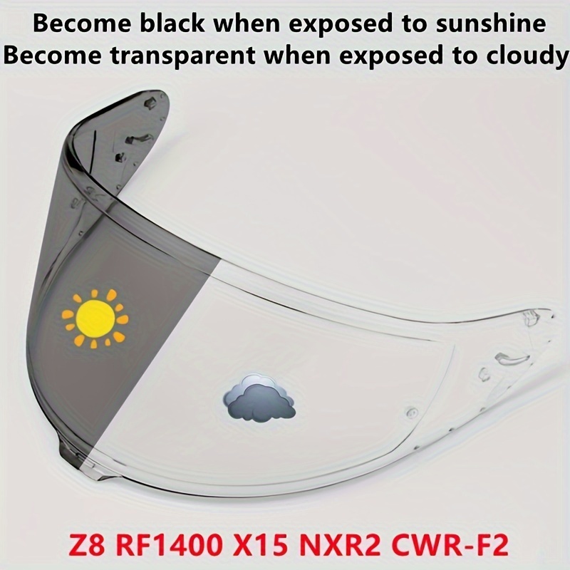 Photochromic Visor For Shoei Rf1400 Rf-1400 Nxr2 Cwr-f2 Z8 Cwr-f2r