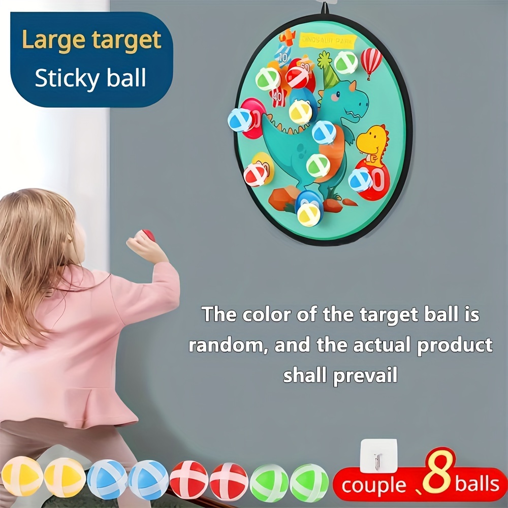 Jeux De Société Fléchettes Dessin Animé Jeu interactif de Balle Collante  Volante Cible Jouets Muraux Pour Enfants