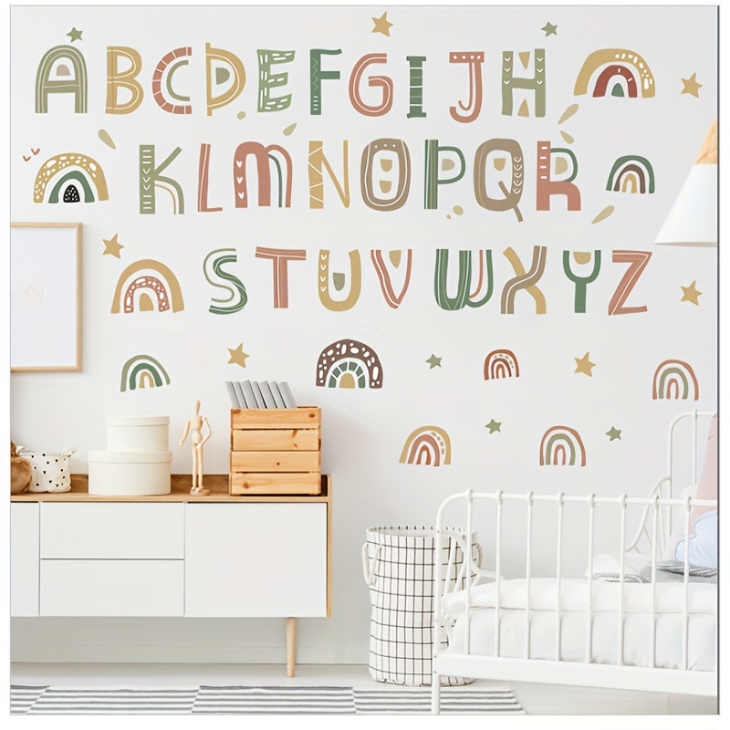 Abc Alphabet Wall Decals For Kids Room And Nursery Stickers - Temu