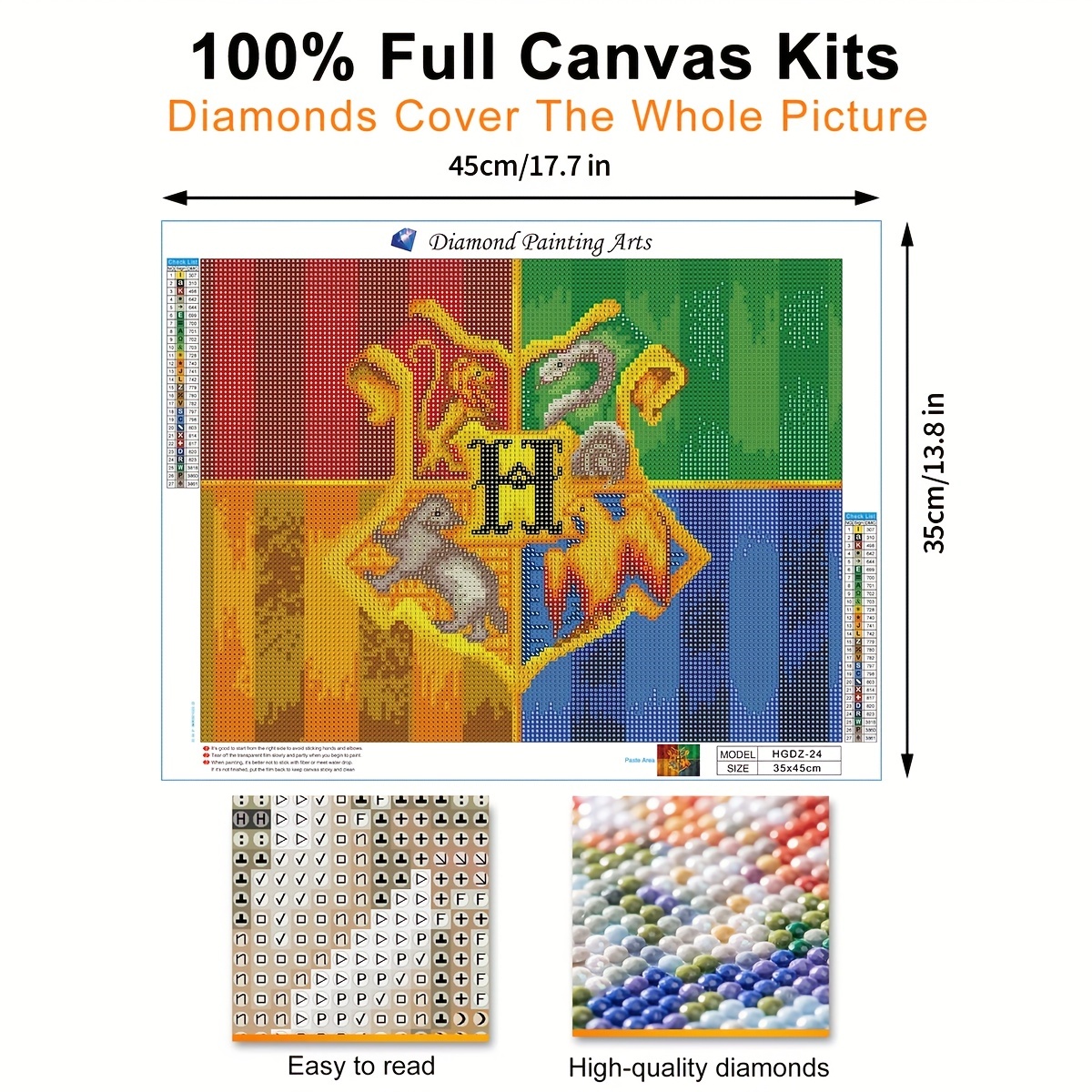 Buy Harry Potter Stained Glass Diamond Art Painting Kit, From