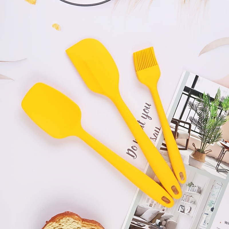 Yellow Kitchen Utensils Silicone Baking Tools Kitchen - Temu
