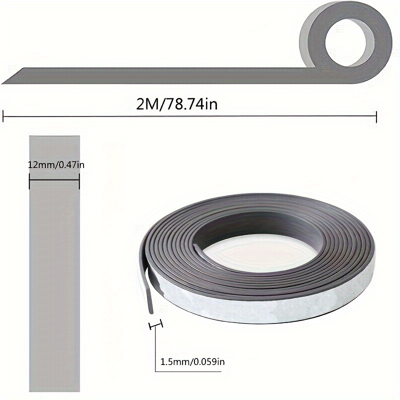 Magnetic Tape Flexible Magnet Tape Strips Roll With Strong - Temu