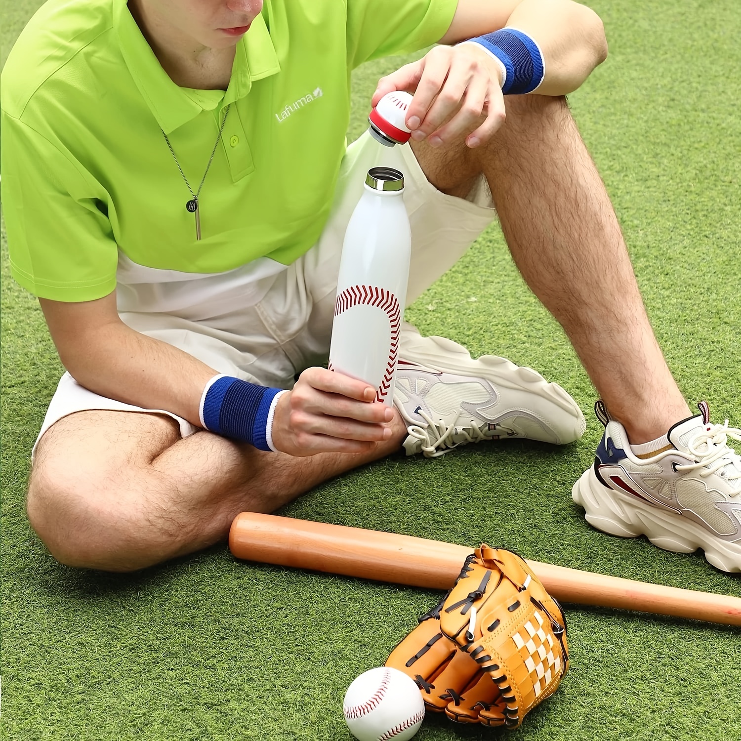 Double Insulated Stainless Steel Water Bottle With Baseball - Temu