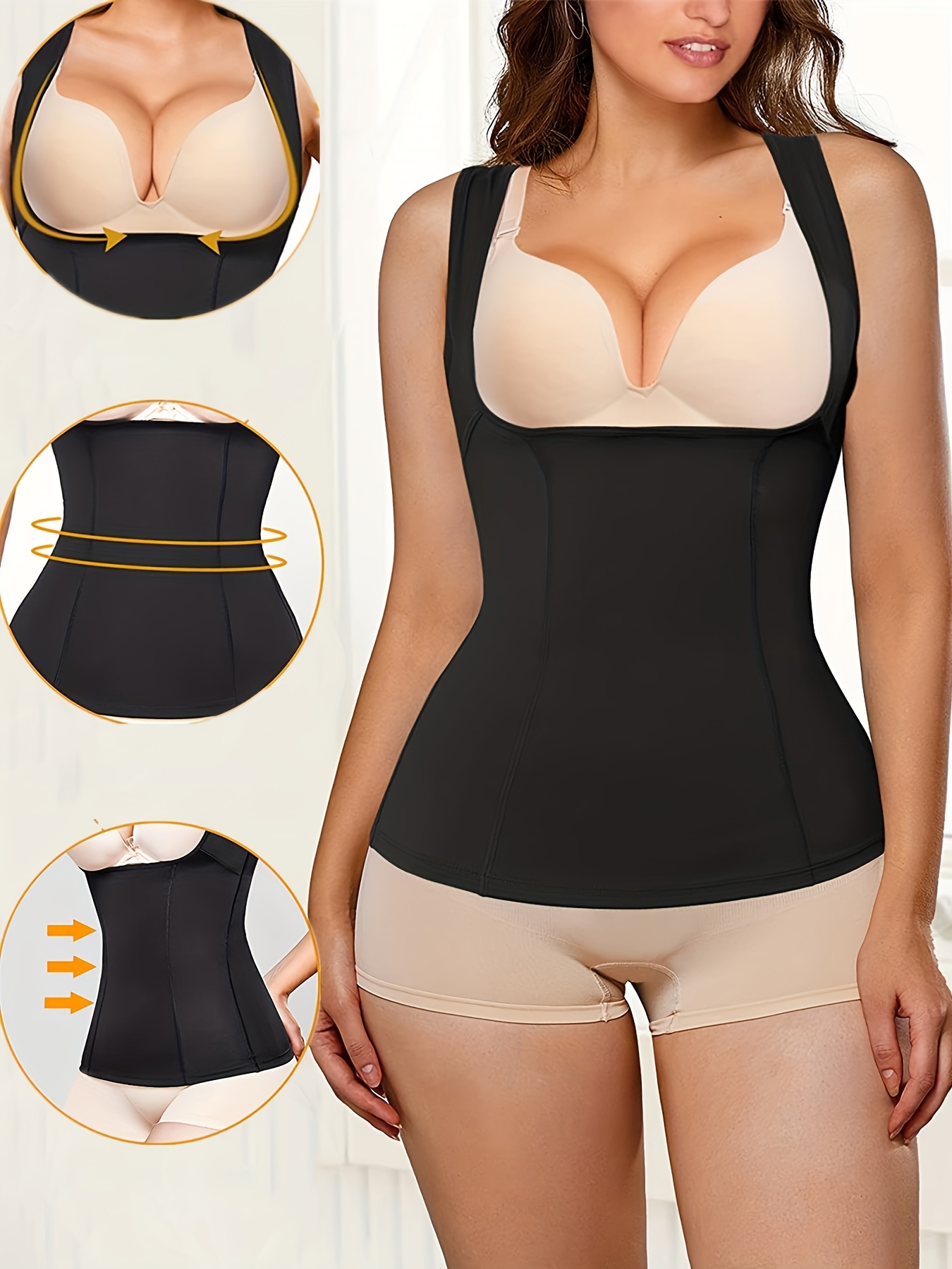 Women Slimming Tank Vest Seamless U-Shaped Corset Tummy Control