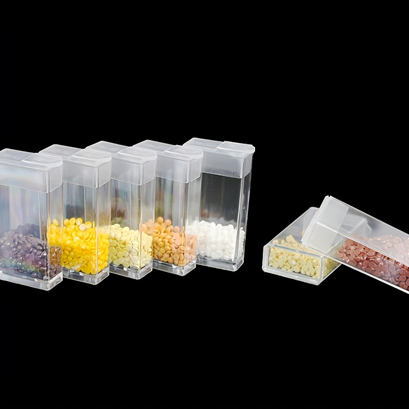 Nail Art Storage Box Diamond Painting Tool Box Transparent - Temu