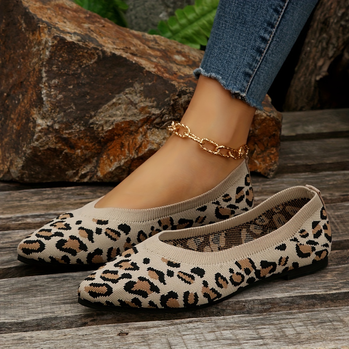 Leopard Print Pointed Flats, Animal Print Shoes Women, Loafer