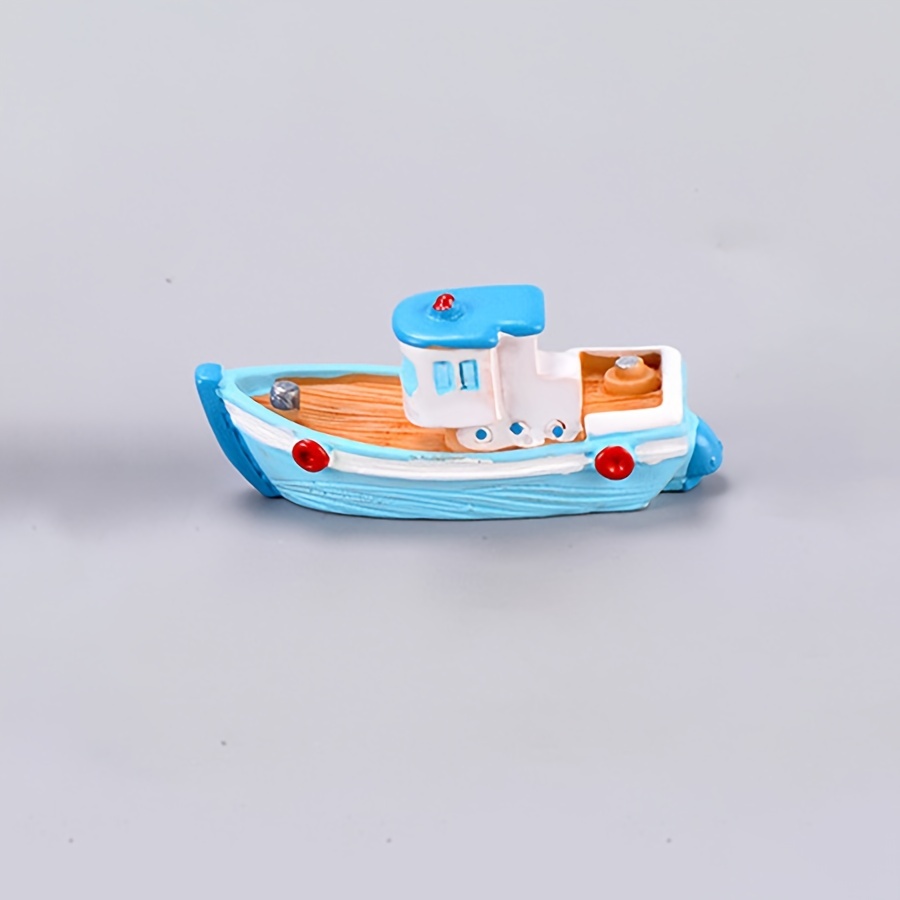 Sticker a small fishing boat toy 