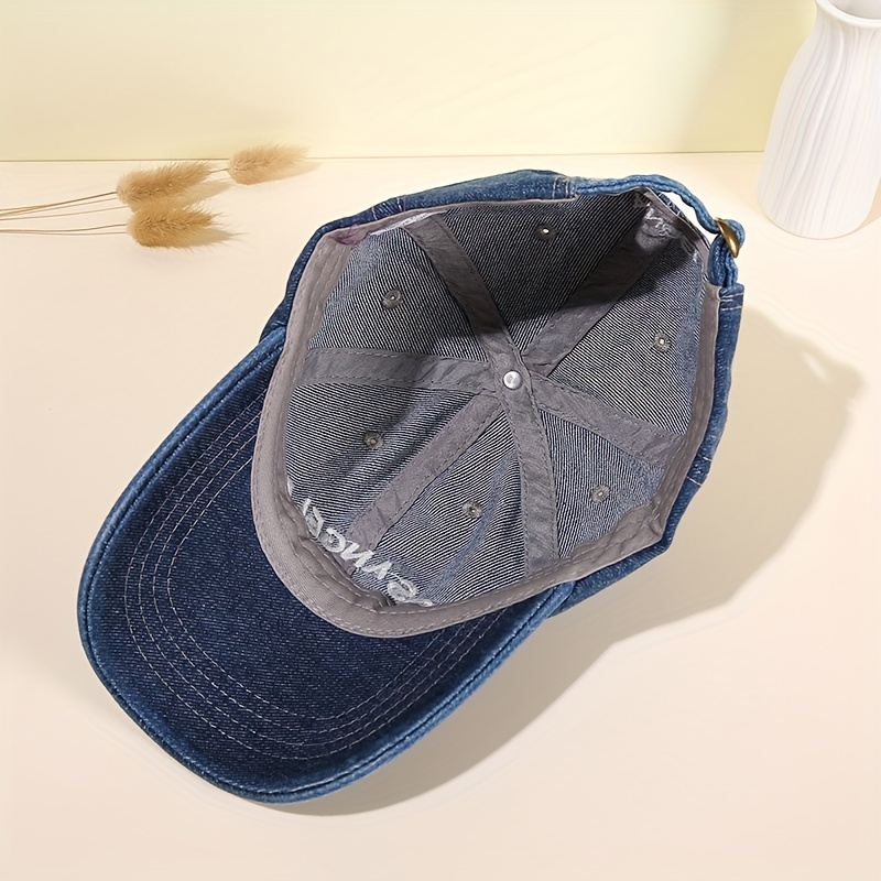 New York Embroidery Baseball Vintage Distressed Washed Cotton Dad Hat  Breathable Sports Hat - Temu Australia