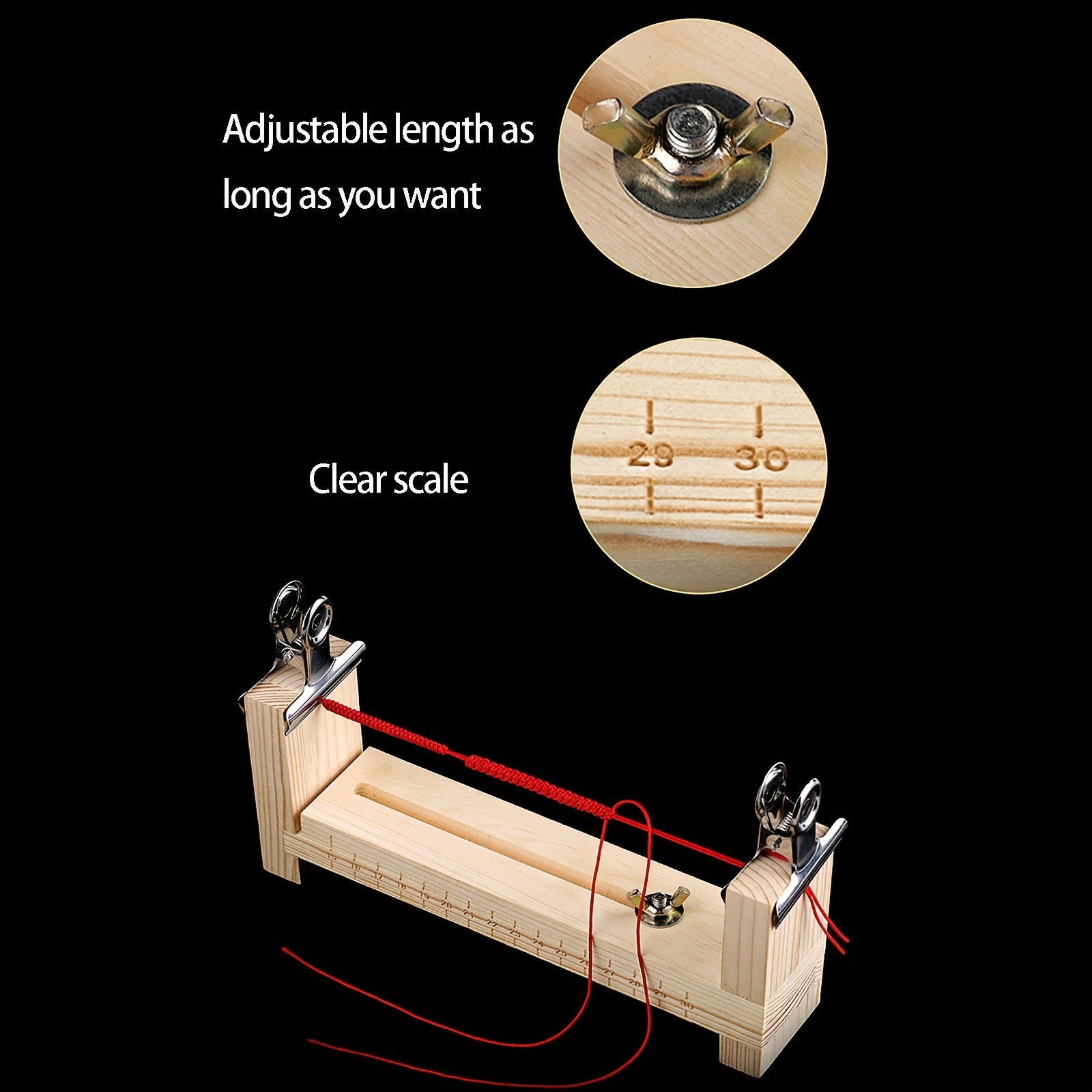 Jig Paracord Bracelet Maker Parachute Cord Braiding Weaving Adjustable  Length Paracord Jig Bracelet Maker DIY Wooden Frame Jig 