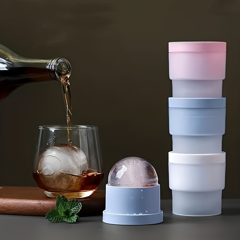 Premium Whiskey Ice Ball Mold Maker - Create Perfectly Round Ice Balls For  Your Drinks - Made Of Durable Silicone - Temu