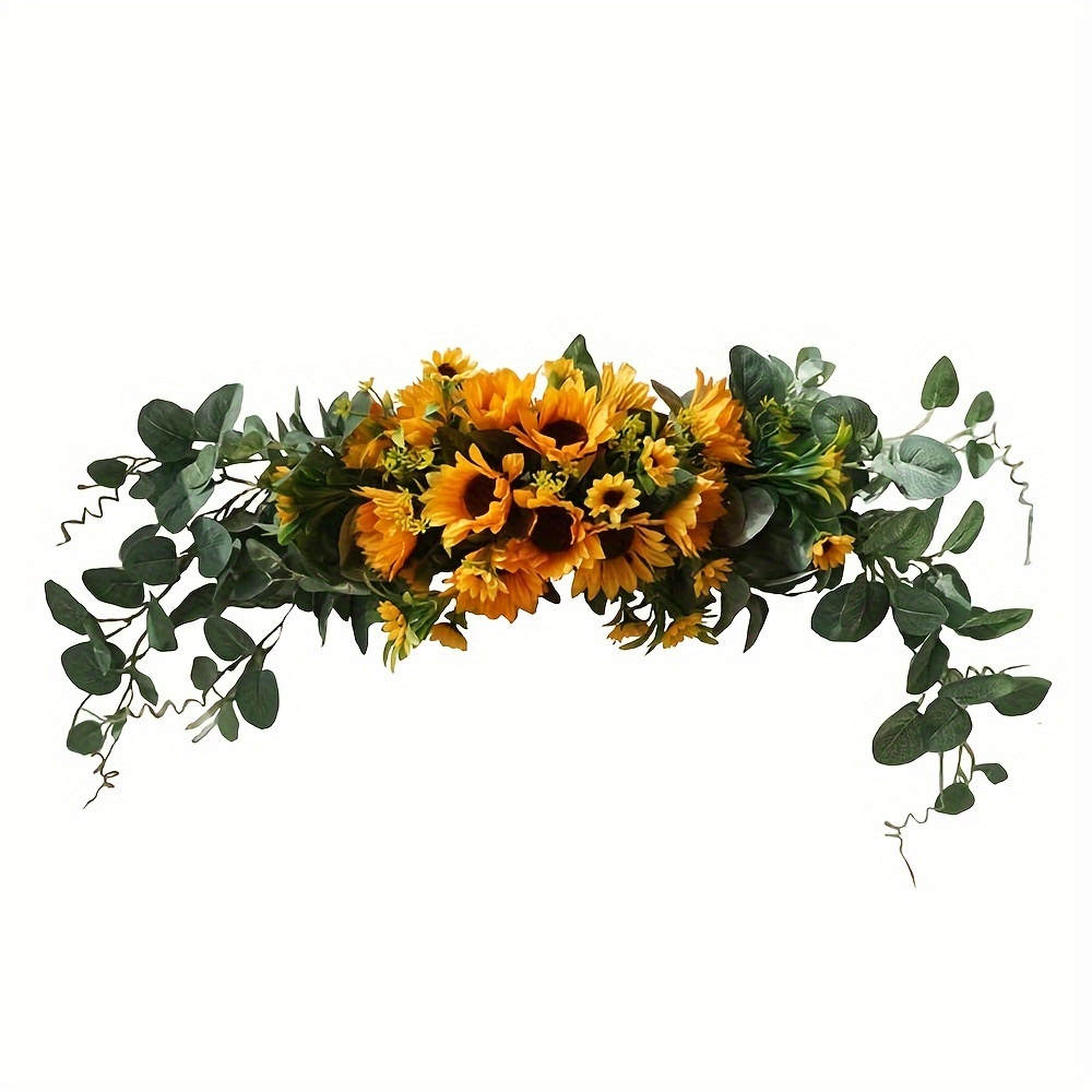 12pcs, 39.4ft Sunflower Party Decorations Sunflower Garland Banners  Sunflower Party Streamer Summer Sun Flower Hanging Decorations For Baptism  Birthda