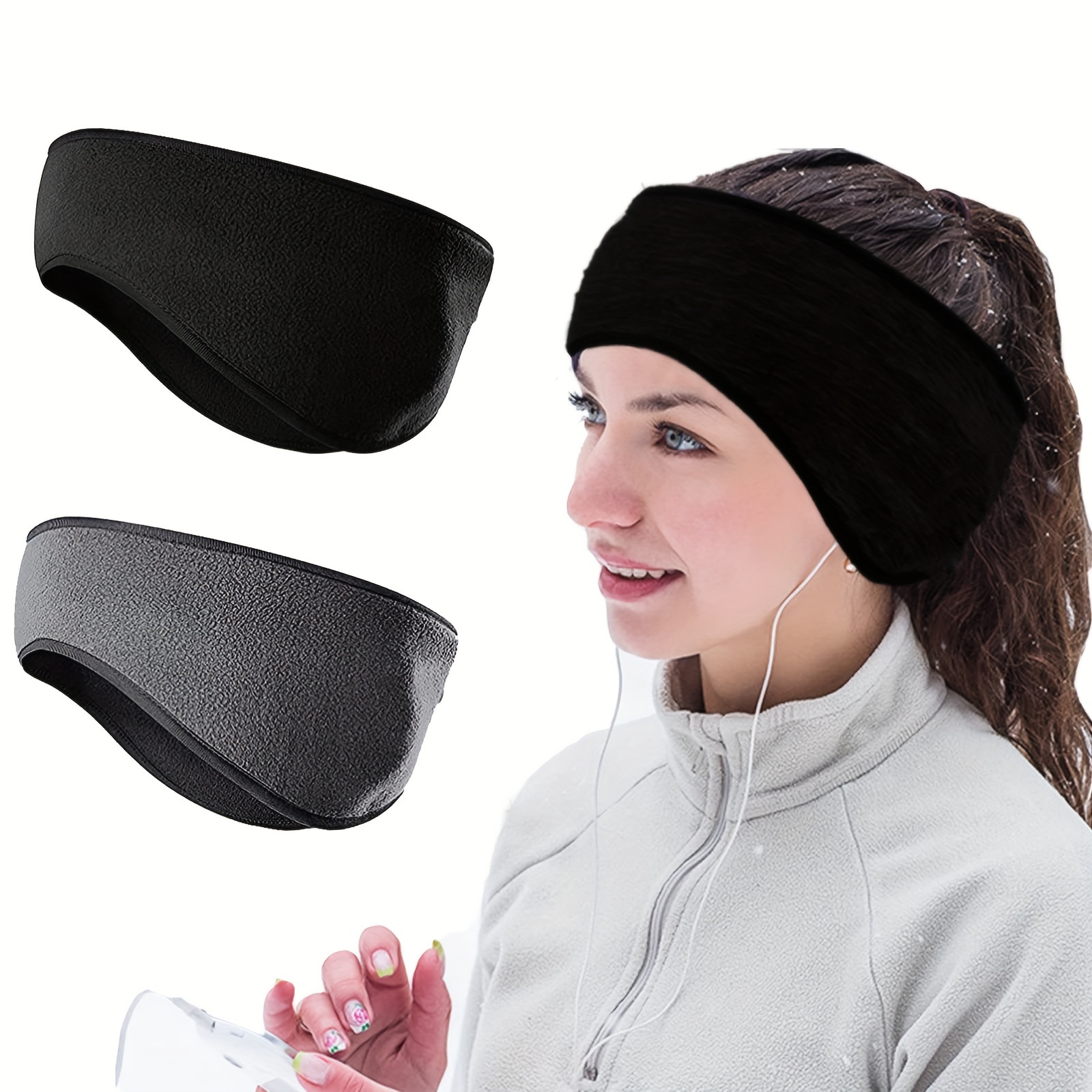 Winter Fleece Headband Ear Warmers Muffs Women Running - Temu