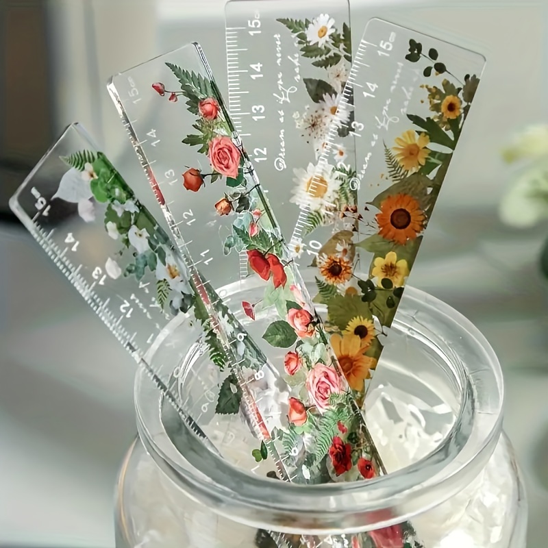 1PC, Transparent Ruler, Office Supplies, Learning Supplies, Simple  Transparent Ruler, Size: 156mm*30mm/6.14*1.18inch