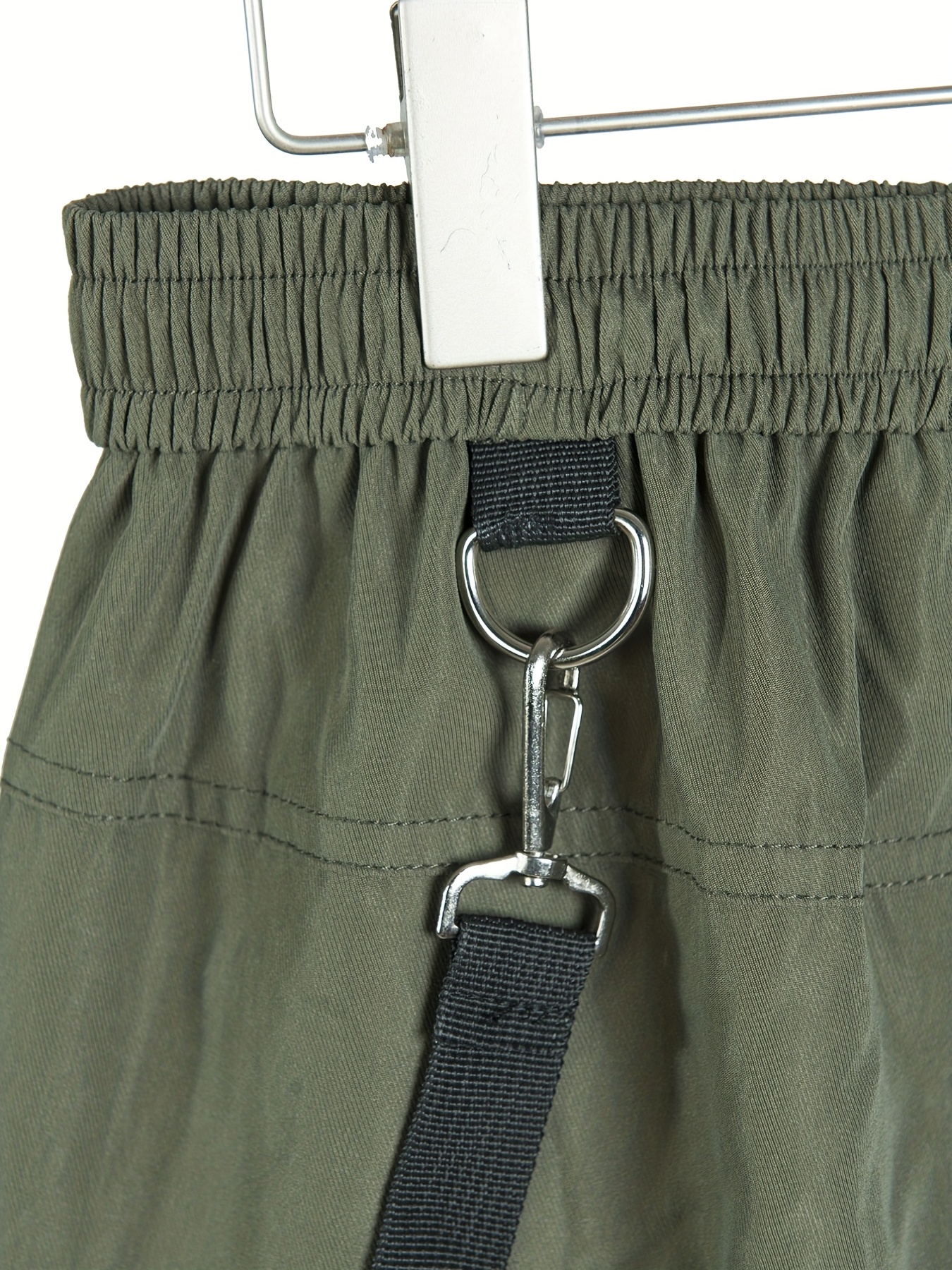  Ropa casual para exteriores, pantalones de boca para hombre,  con cordón, para senderismo, color sólido, pantalones de trabajo, cómodos  para mujer, Verde militar : Ropa, Zapatos y Joyería