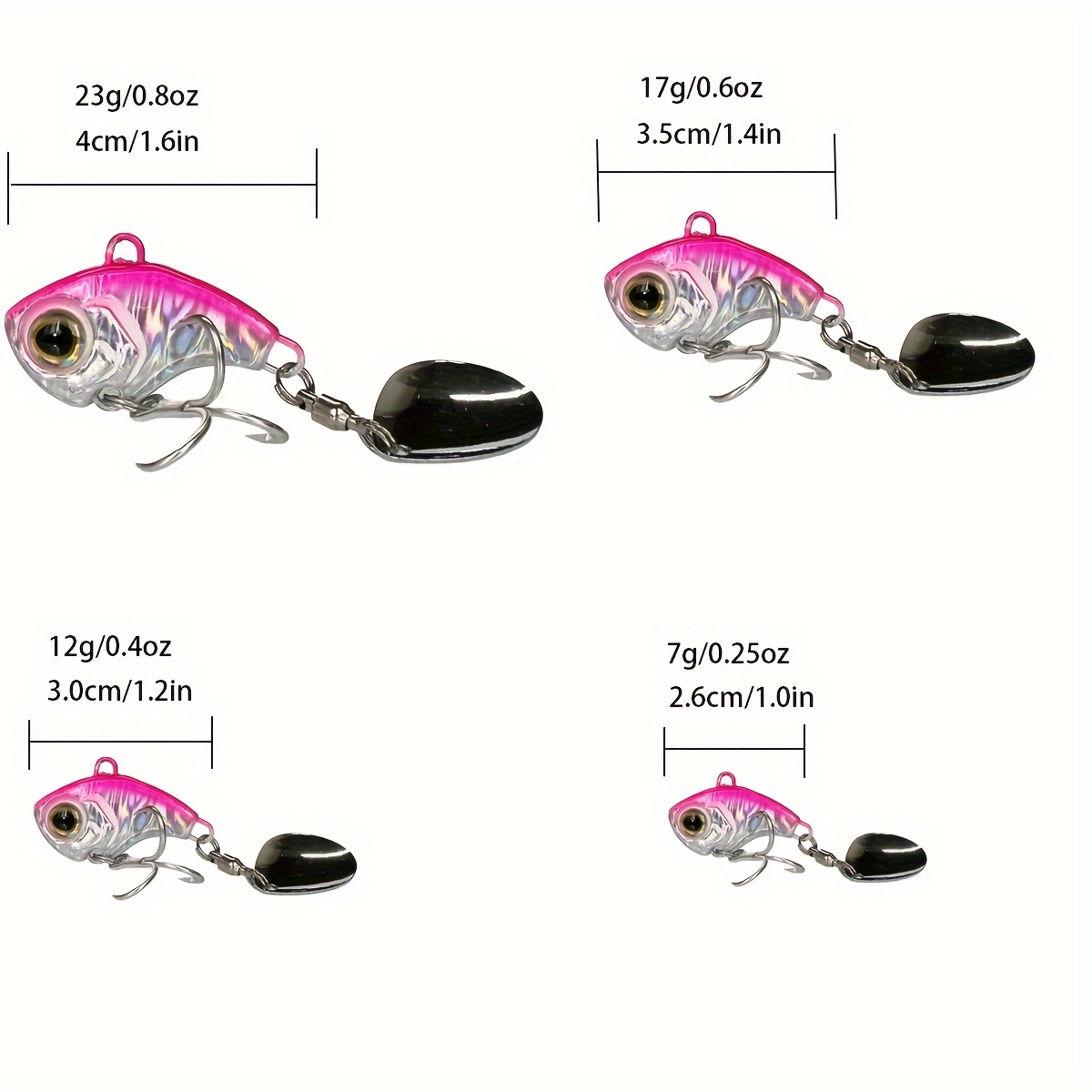 Metal Vib Rotating Spoon Wobbles Fishing Lure Vibration Jigs - Temu