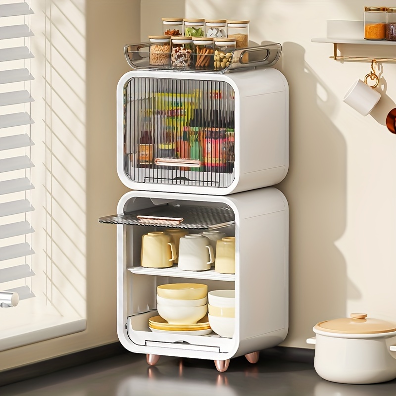 Super Narrow Refrigerator Edge Organizer Cabinet Free - Temu