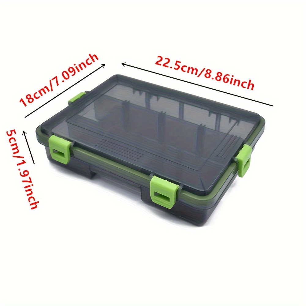 1pc Plastic Double Sided Fishing Tackle Box, Fishing Accessories Storage  Case, Fishing Gear