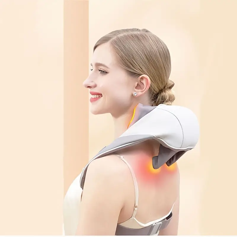Neck Shoulder Back Massager With Heating, Two-way Kneading Massage, Soothes  Muscles, Relieves Soreness, Durable Material, Easy To Use, Multi-scene Use  In Office, Home And Car, A Nice Gift - Temu