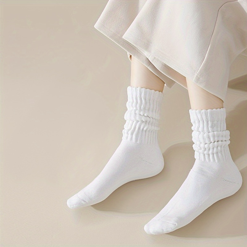 J-BOX Calcetines altos de algodón para mujer, calcetines de vestir  delgados, suaves, cómodos, transpirables, calcetines por encima del tobillo  para