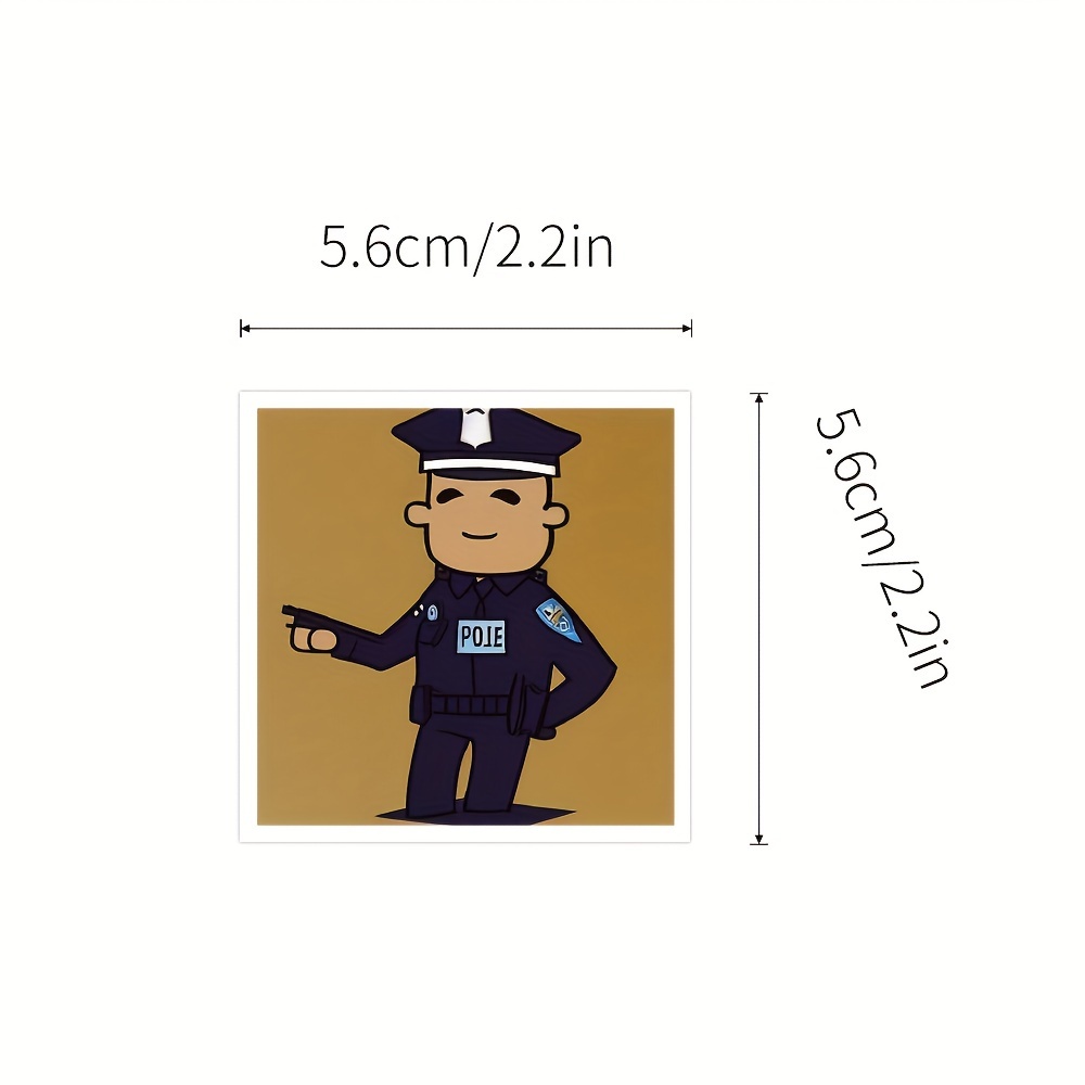 120 Stück Polizei aufkleber Polizeiauto Wasserdichte Vinyl - Temu