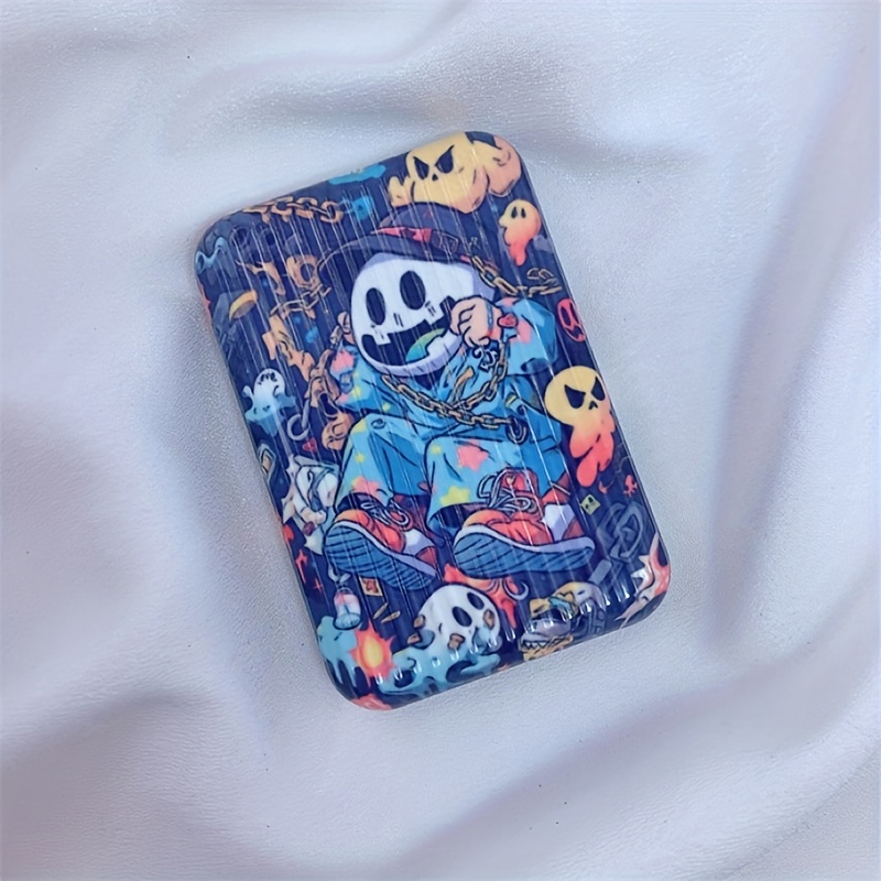 TEMU Estuche De Batería Externa Compatible Con MagSafe Con Tema De Halloween, Cubierta Protectora De TPU Resistente A Golpes, Almohadilla De Carga