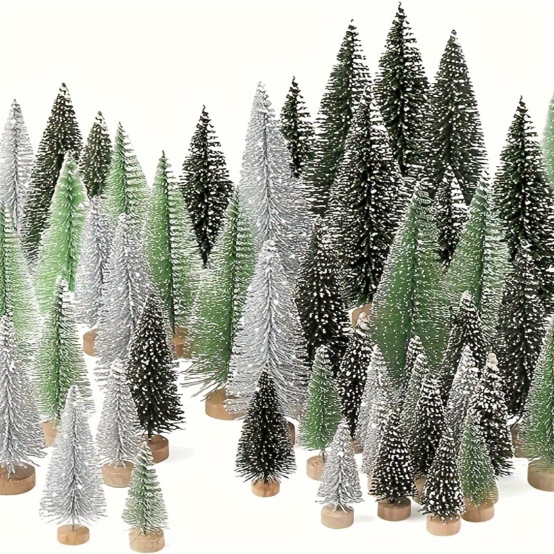 Christmas Tree Miniature Pine Trees With Clips Sisal Trees - Temu