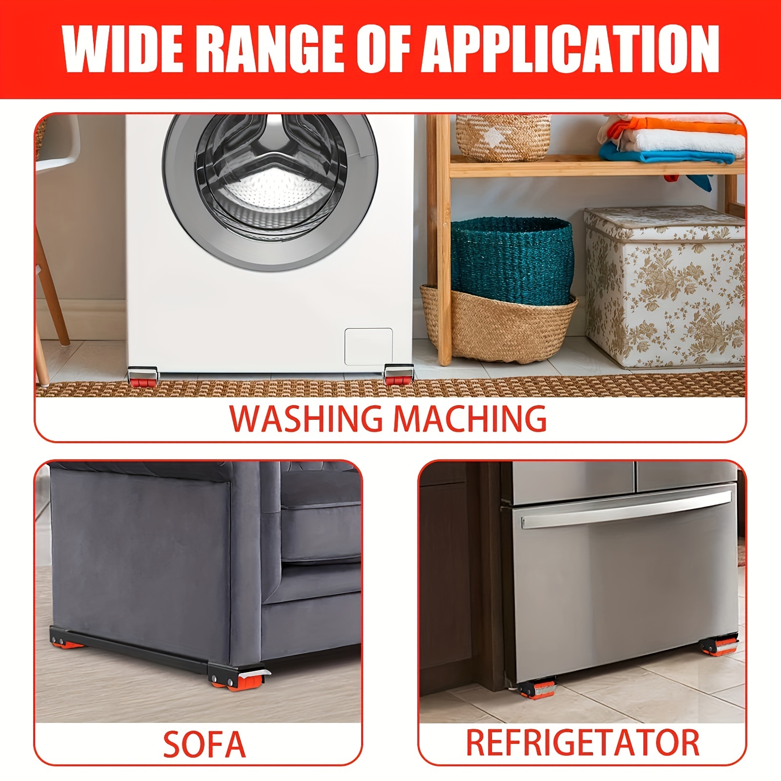 Möbel-Waschmaschinen-Transportwagen, Ausziehbare Geräterollen