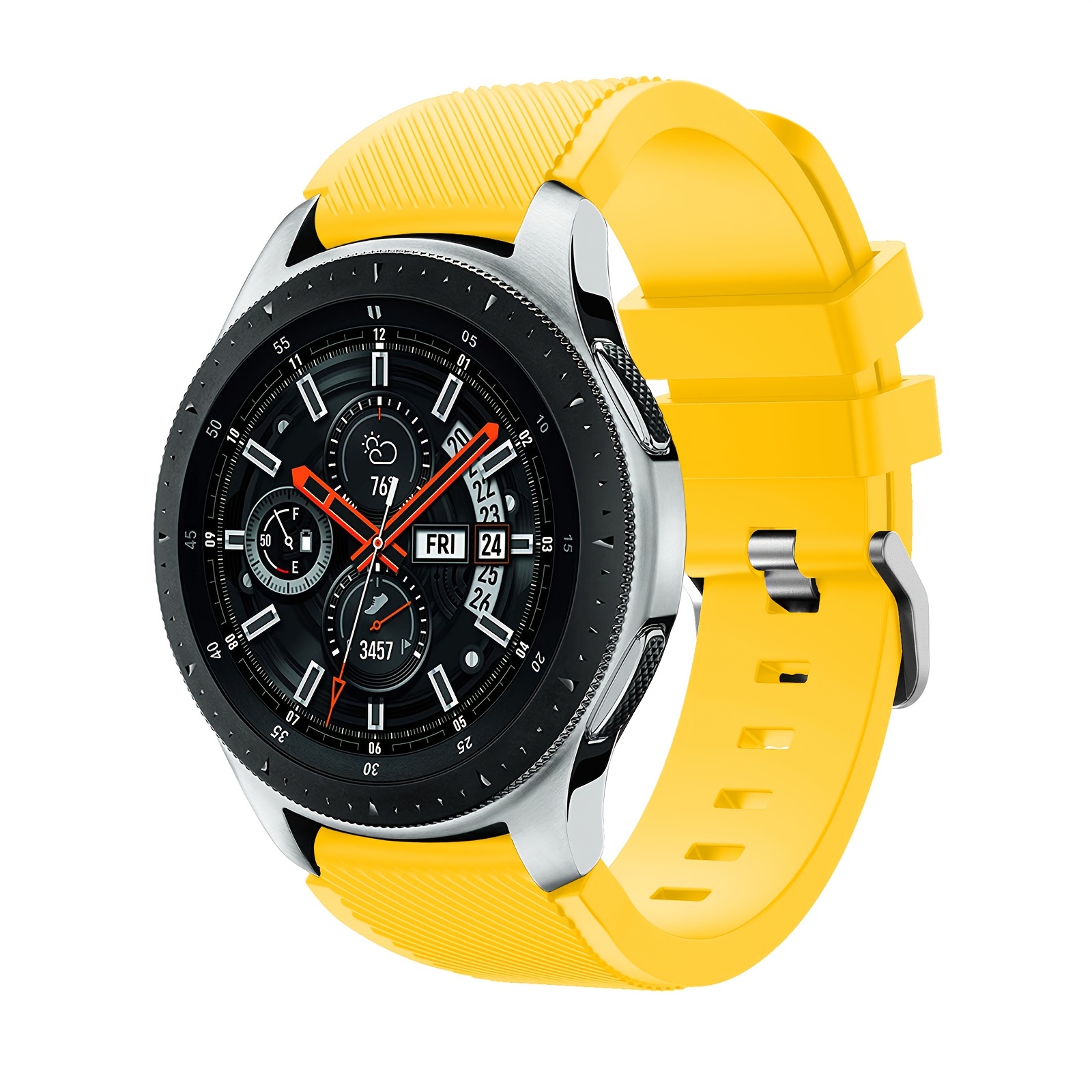 TEMU Watch Strap Compatible With Galaxy Watch 3 45mm Band/ & Classic Bands/watch 46mm Bands, 22mm Soft Silicone Replacement Breathable Sports Style