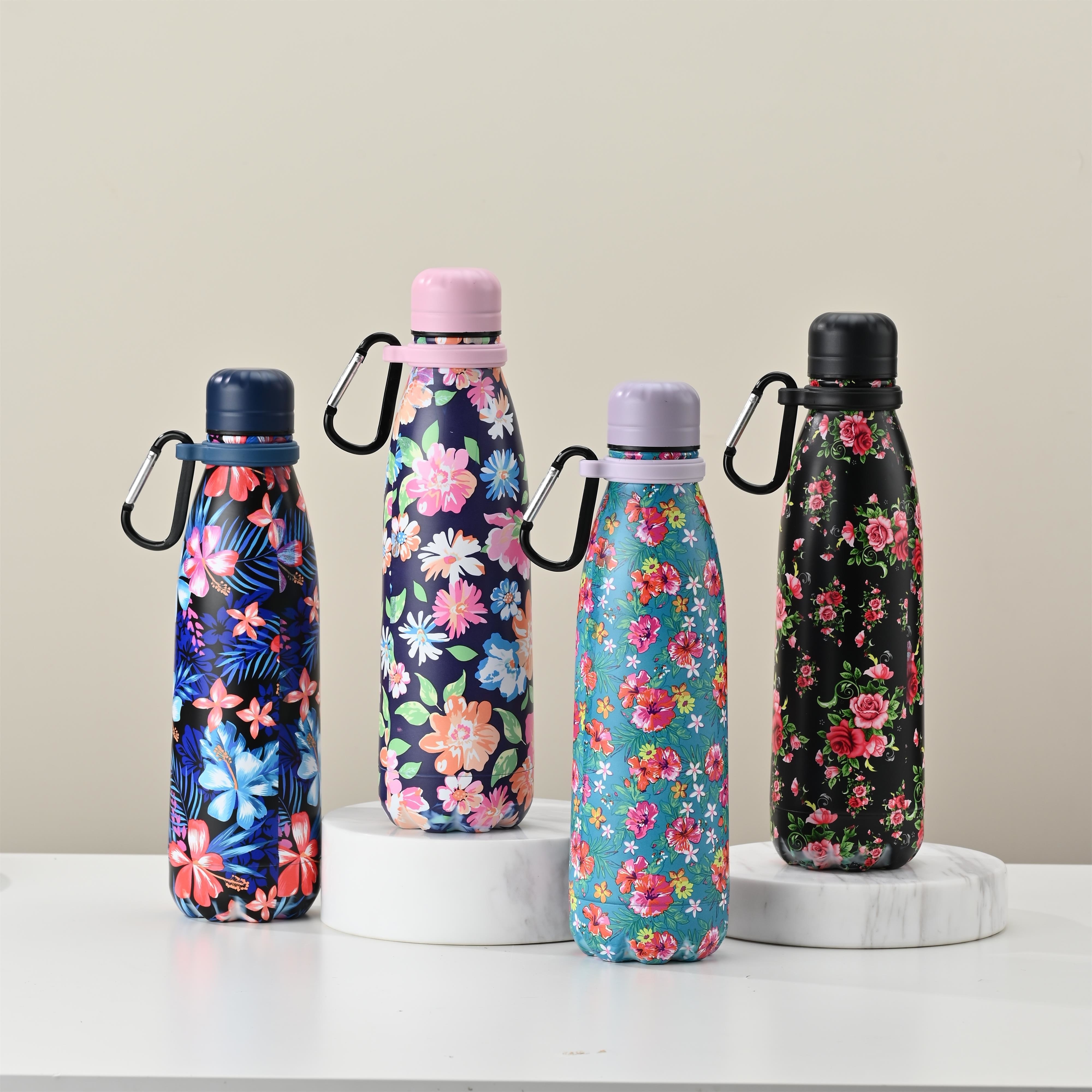 Hot & Cold Bottle For Outdoor Office Kids Water Drink Bottle 500ml Printed  Thermos Bottle With Cup