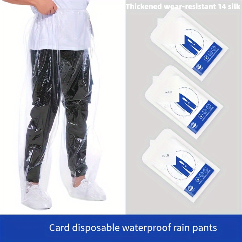 Unique Design Quick Drying Rain Pants, Men's Casual Solid Color Waterproof Joggers For All Seasons Fitness Hiking Fishing