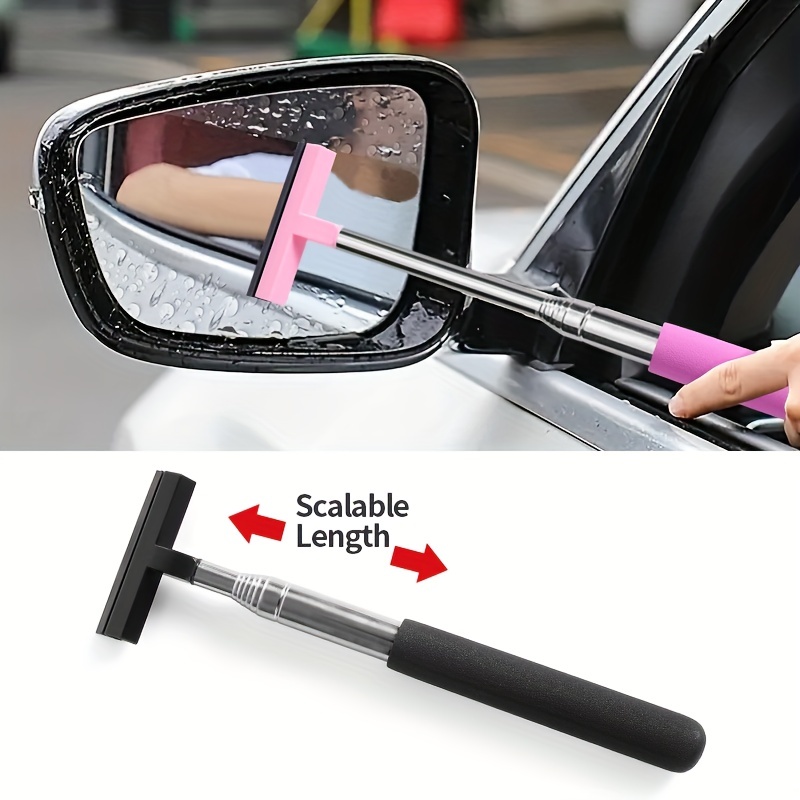 Car Rearview Mirror Wiper Telescopic Auto Mirror Squeegee - Temu