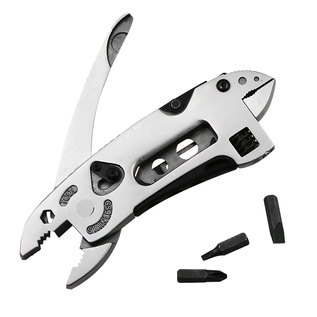 Multi Functional Screwdriver Wrench Jaw Plier Spanner Outdoor Repairing Camping