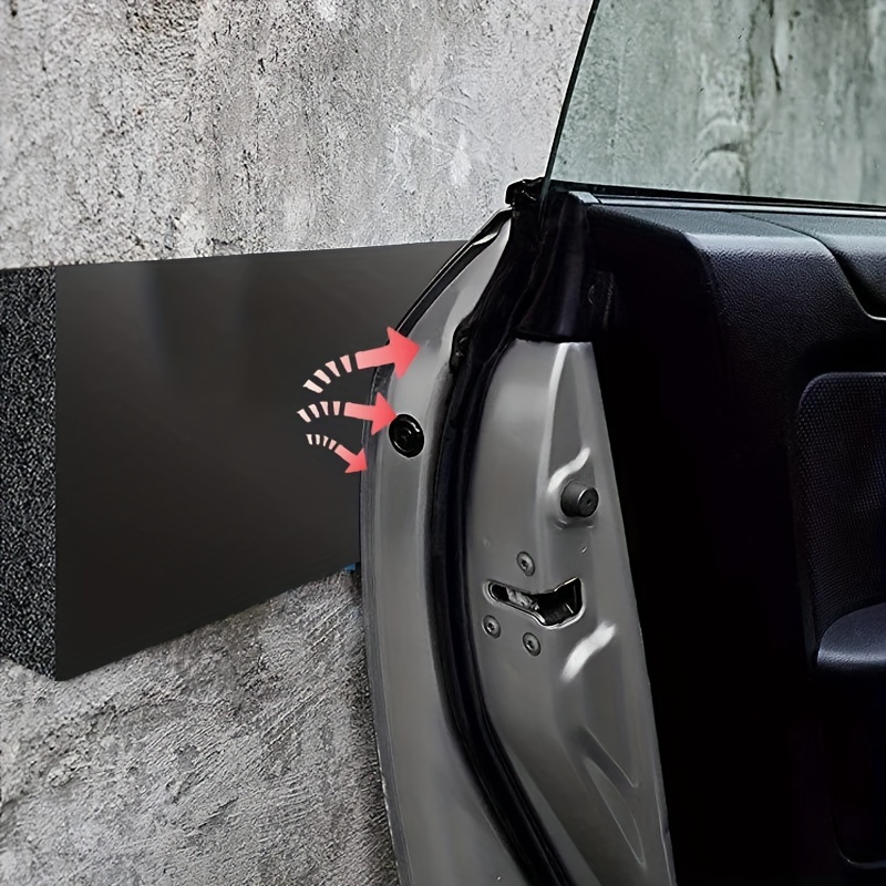 4Pcs Carbon Fiber Design Door Anti-collision Rubber Strips