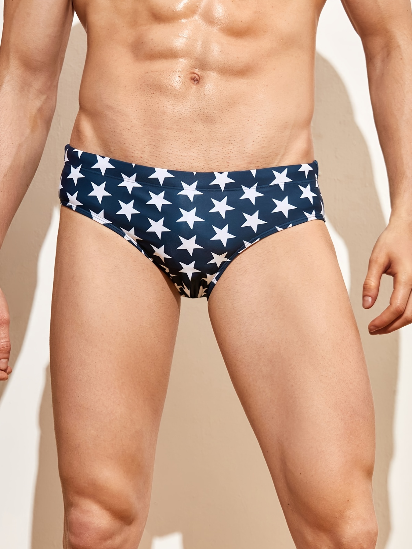 Quick Dry Men's Swimming Trunks Sport Underwear Drawstring Boxer Briefs  Summer Breathable Elastic Underpants Underdrawers Swimsuit Bottom