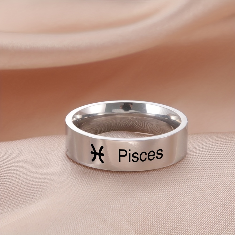 Men's Stainless Steel Ring With Hollow Letter - Temu