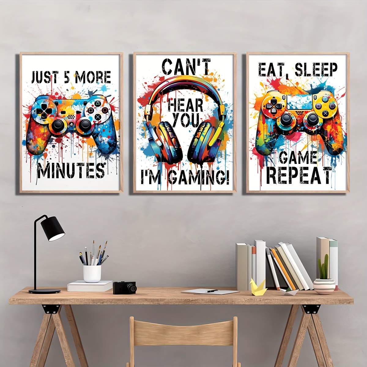  Gaming Wall Art Decor Rage Quit Definition Canvas Print with  Funny Quote Framed Painting Picture for Home Wall & Tabletop Decor Gamer  Gift: Posters & Prints