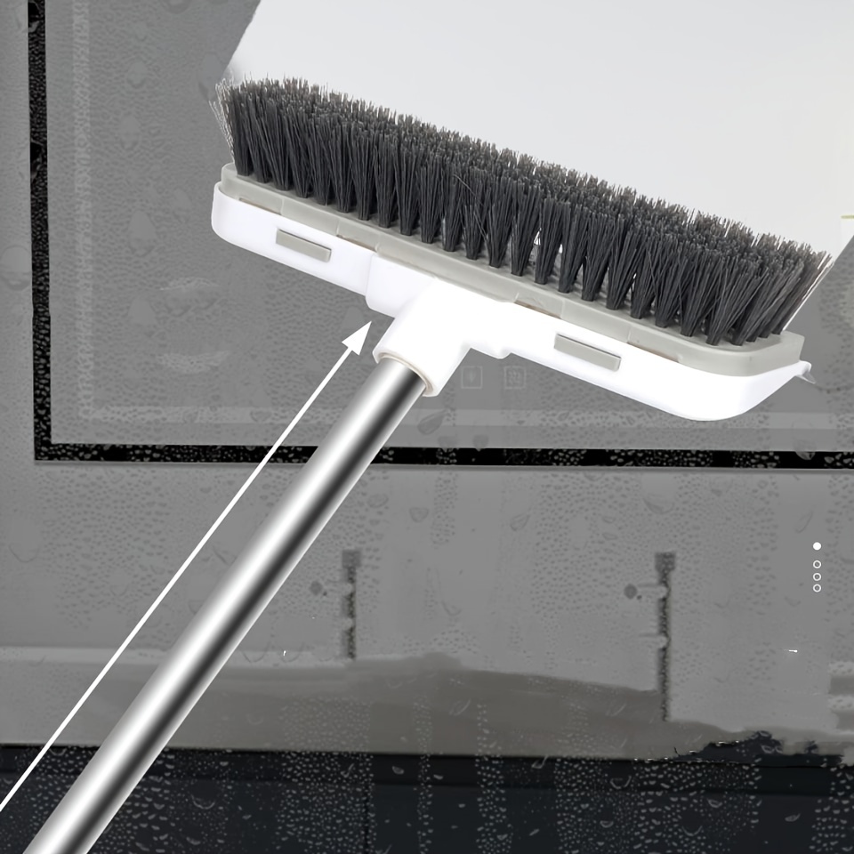 Long Handle Floor Scrub Brush With Stiff Bristles For Deep Cleaning Decks,  Bathrooms, Tubs, Tiles, Grout, Kitchens, Swimming Pools, Patio, Garages -  Gray - Temu