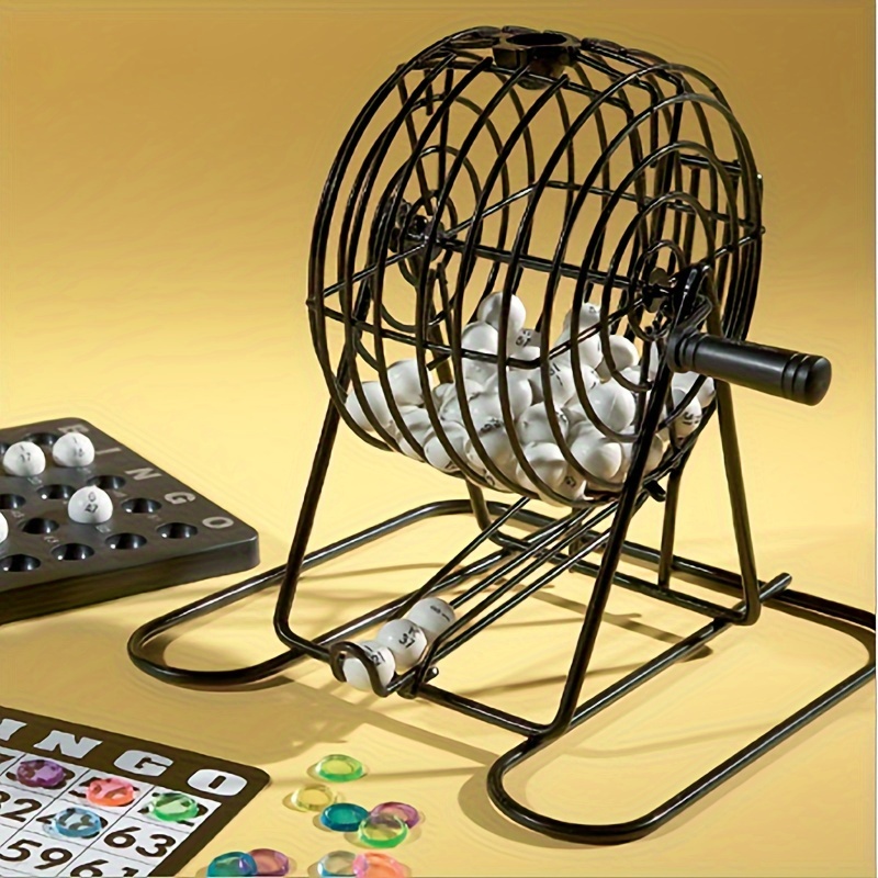 Ensemble de bingo de luxe avec cage de bingo, machine de loterie