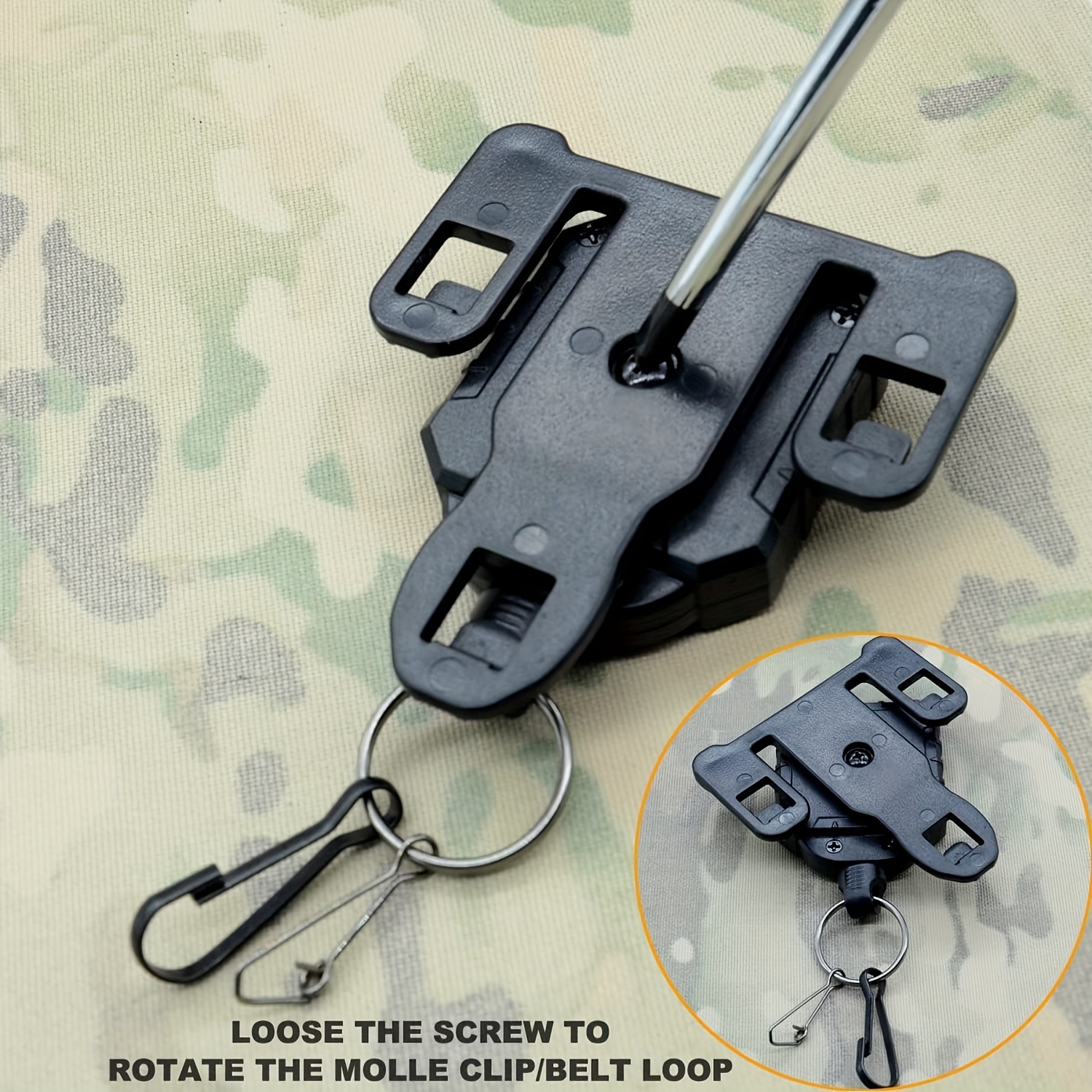 Outdoor Molle Gear Retractor Retractable Key/multi tools Temu