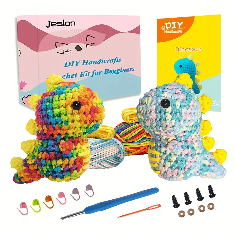 Wobbles Crochet Animal Kit Knitting Kit For Animal Beginner DIY Projects  Knitting Kit Woobles Crochet Kit DIY With Easy Peasy