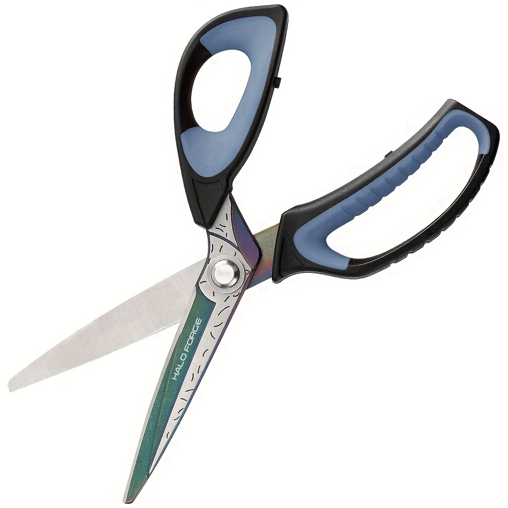 WHASHIN Two-Tone Scissors (704) - Multipurpose, Ultra Sharp Blade Shears,  Softgrip, Stainless Steel Sewing, Comfort TPR Grip, Crafting Scissors for