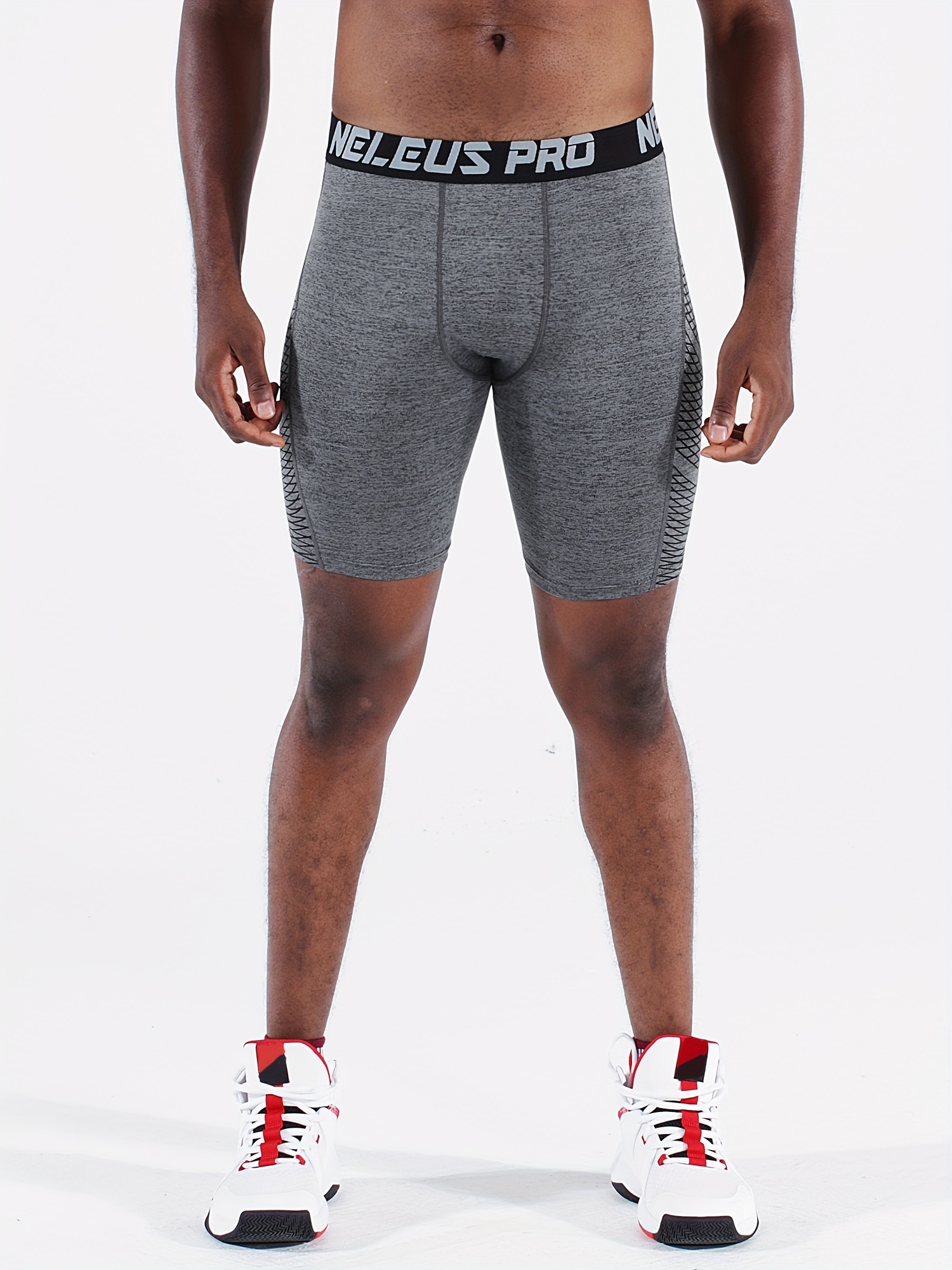 Lot of 2 Men's Black/Gray NELEUS PRO shorts/Size XL - COMPRESSION - LEG  POCKETS