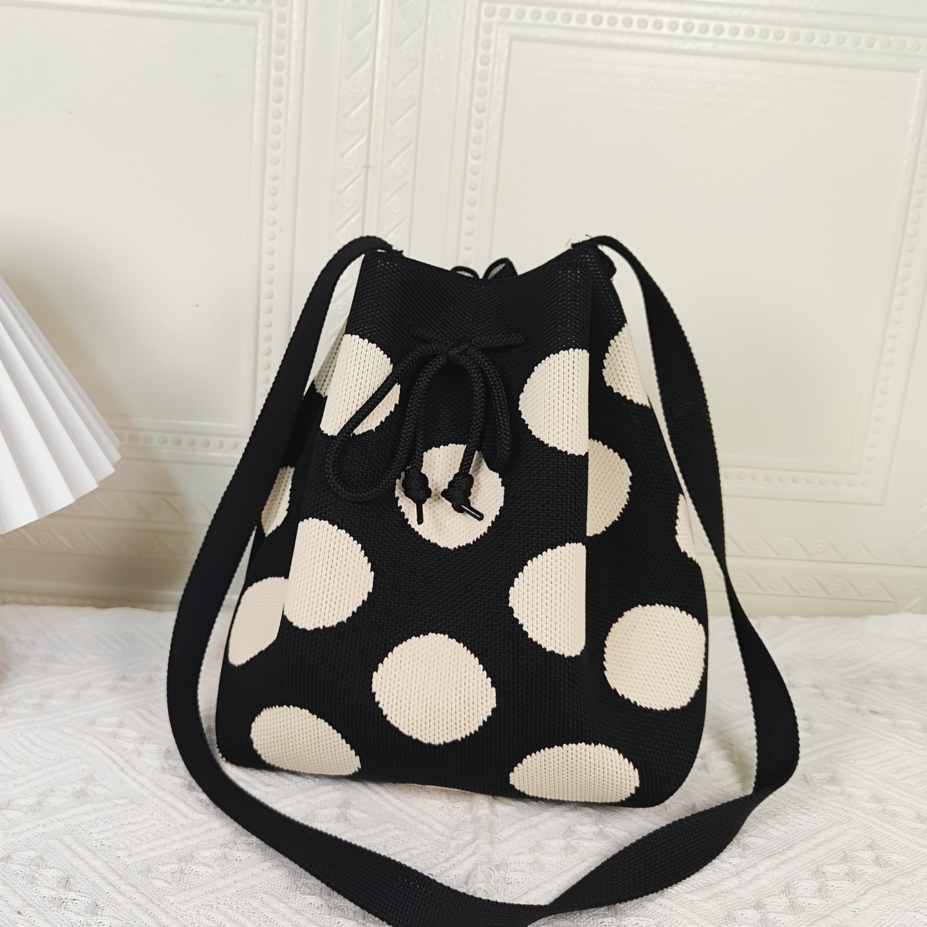 

Simple Polka Dot Pattern Bucket Bag, All-match Versatile Handbag For Women, Lightweight Daily Use Bag