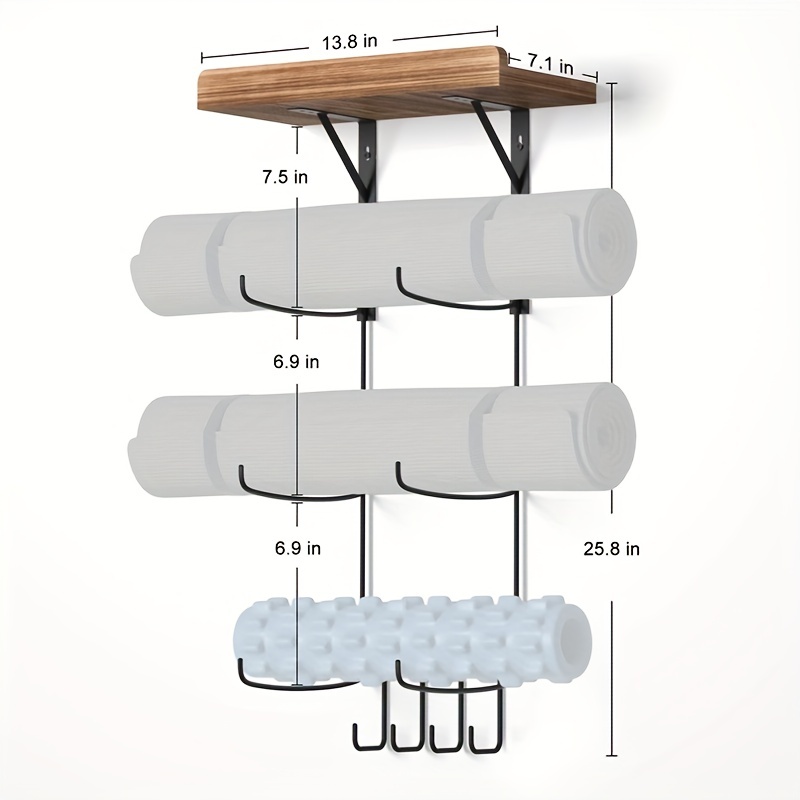 Foldable Yoga Mat Storage Rack Home Gym Equipment Storage - Temu Canada