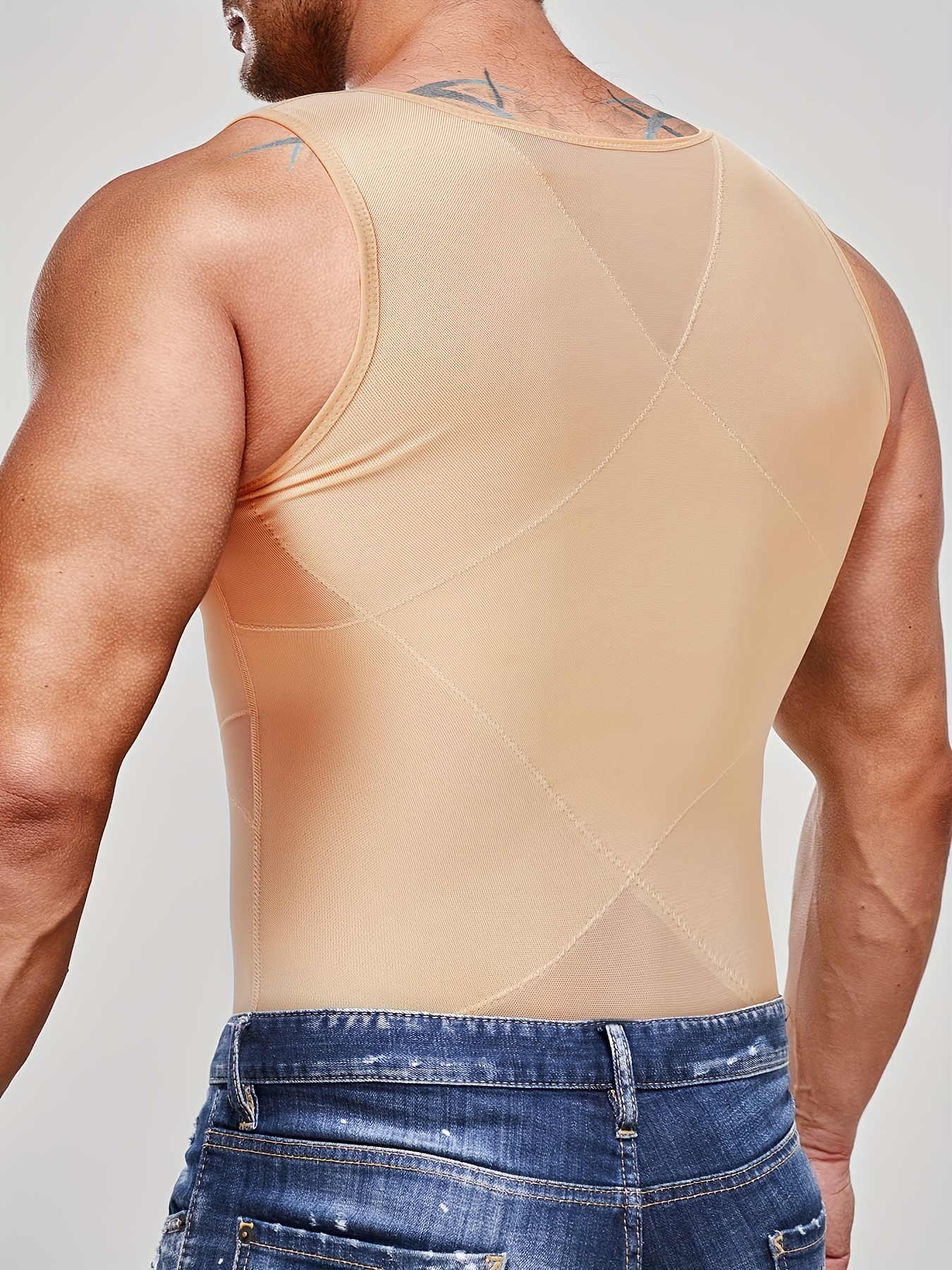 S SYMEFER Men Compression Shirt for Body Shaper Slimming Undershirt Tank  top for gynomastica Sleeveless Shapewear Vest Men (UAE/KSA, Alpha, XXL,  Regular, Regular, White) price in UAE,  UAE
